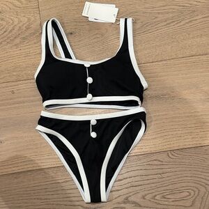Commense Black and White Bikini